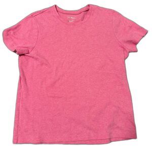 LL Bean T-Shirt MP Heather Pink Short Sleeve Heavyweight Cotton Gorpcore Casual